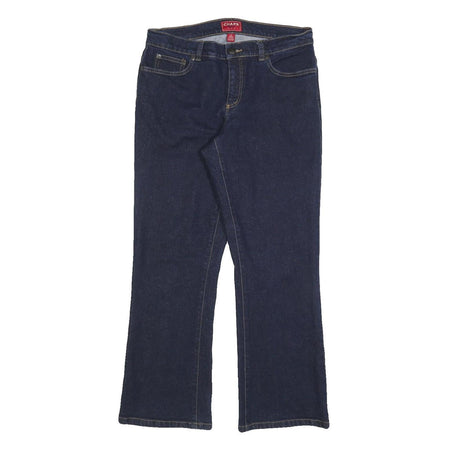 CHAPS Womens Slim Blue Denim Straight Jeans W32 L32 Stylish Comfort Zip Closure