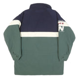 NAUTICA Mens Navy & Green White Stripe S Polyester Blend Zip Jacket Casual