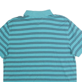 TOMMY HILFIGER Mens Blue Striped Polo Shirt XL Cotton Classic Fit Casual