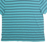 TOMMY HILFIGER Mens Blue Striped Polo Shirt XL Cotton Classic Fit Casual
