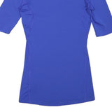 ADIDAS Womens Blue Techfit Compression S Short Sleeve Crew Neck Performance