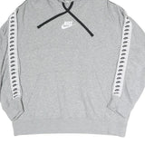 NIKE Womens Grey Hoodie L Cotton Blend Pullover Hooded Sweatshirt