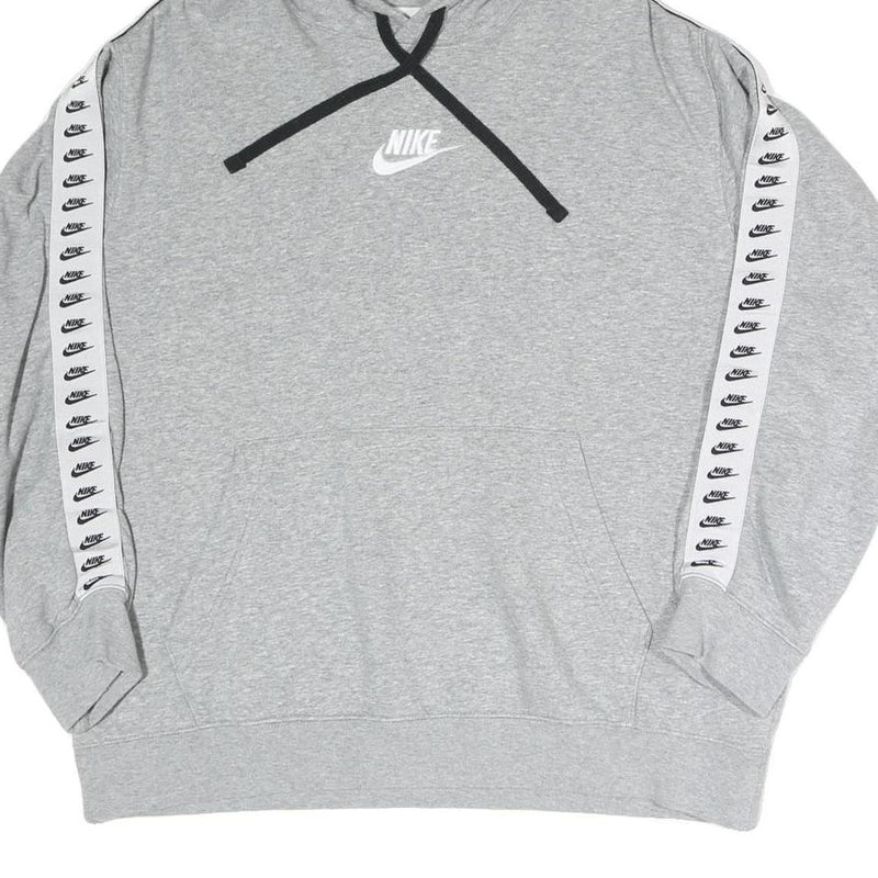 NIKE Womens Grey Hoodie L Cotton Blend Pullover Hooded Sweatshirt