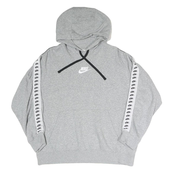 NIKE Womens Grey Hoodie L Cotton Blend Pullover Hooded Sweatshirt