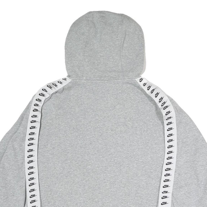 NIKE Womens Grey Hoodie L Cotton Blend Pullover Hooded Sweatshirt
