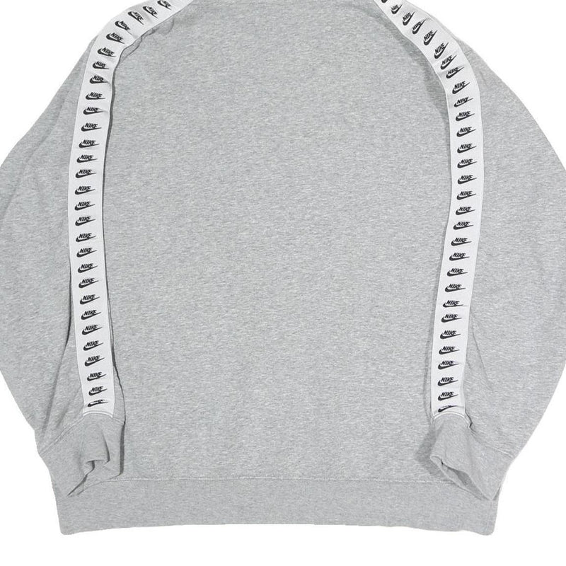 NIKE Womens Grey Hoodie L Cotton Blend Pullover Hooded Sweatshirt