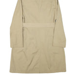 MICHAEL KORS Womens Beige Button Jacket M Polyester Blend Hooded Classic Trench