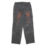 CARHARTT Womens Cotton Blend Black Relaxed Straight Trousers W28 L28 Durable
