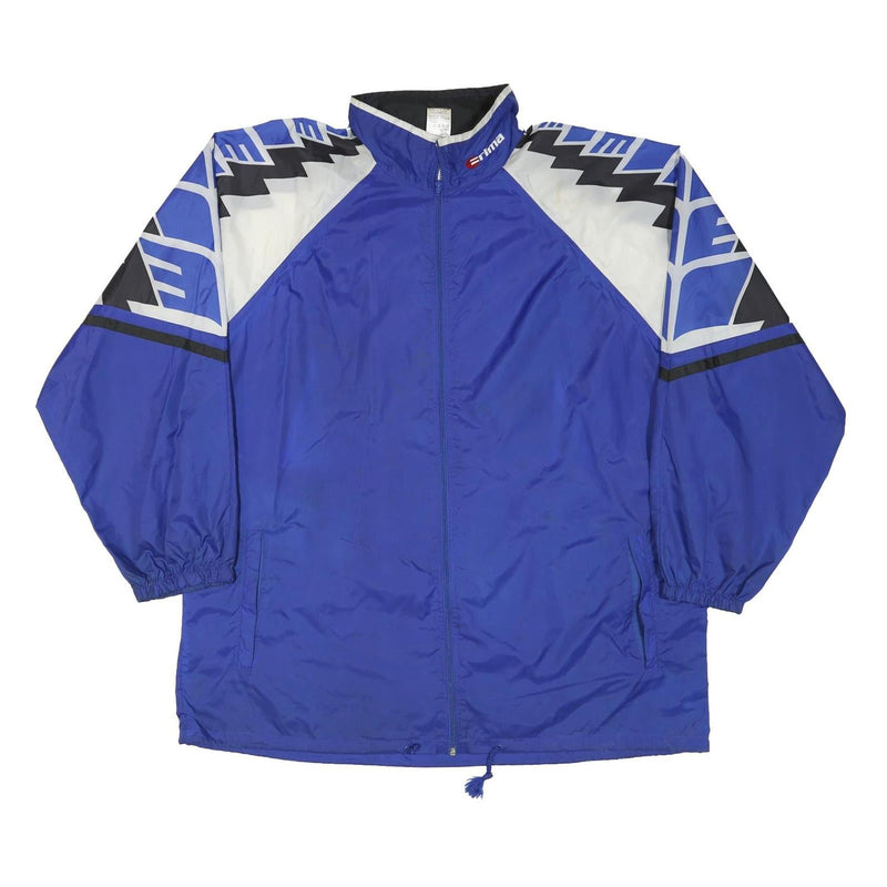 ERIMA Mens Blue Geometric Track Jacket XL Polyester Blend Zip