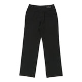 Versace Trousers - 30W UK 10 Black Polyester Blend
