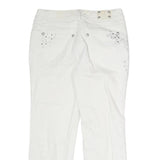 STYLE & CO Womens Regular Fit White Cotton Jeans W30 L25 Embroidered Pocket