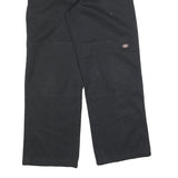 DICKIES Mens Cotton Blend Black Regular Fit Straight Leg Trousers W30 L30
