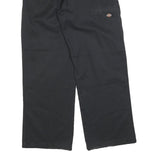 DICKIES Mens Cotton Blend Black Regular Fit Straight Leg Trousers W30 L30