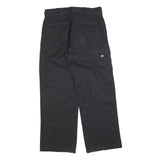 DICKIES Mens Cotton Blend Black Regular Fit Straight Leg Trousers W30 L30