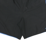 NIKE Mens Shorts Black & Blue Sports Casual XL W36 Polyester Drawstring
