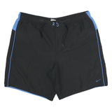 NIKE Mens Shorts Black & Blue Sports Casual XL W36 Polyester Drawstring