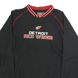 CCM Mens Black Detroit Red Wings Crew Neck XL Ice Hockey Sweatshirt