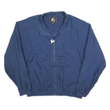 STARTER Mens Blue XL Track Jacket Polyester Blend Zip Logo Lightweight