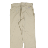 DICKIES Mens Regular Fit Beige Cotton Blend Trousers W30 L30 Classic Zip Closure