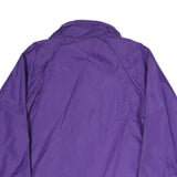 AUBURN Mens Purple Nylon Button Jacket M Plain Lightweight Casual Outdoor