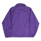 AUBURN Mens Purple Nylon Button Jacket M Plain Lightweight Casual Outdoor