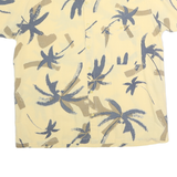 MAGNUM Mens Yellow & Beige Printed Cotton Shirt L Summer Casual