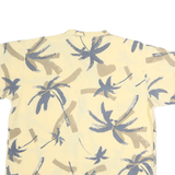 MAGNUM Mens Yellow & Beige Printed Cotton Shirt L Summer Casual