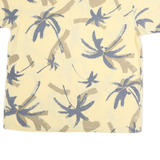 MAGNUM Mens Yellow & Beige Printed Cotton Shirt L Summer Casual