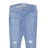 LEVI'S 710 Womens Blue Slim Skinny Denim Light W32 L26 Slim Fit Zip Jeans