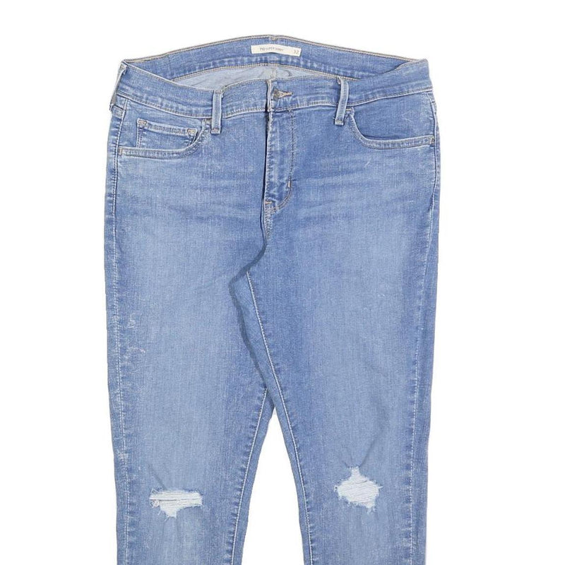 LEVI'S 710 Womens Blue Slim Skinny Denim Light W32 L26 Slim Fit Zip Jeans