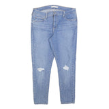 LEVI'S 710 Womens Blue Slim Skinny Denim Light W32 L26 Slim Fit Zip Jeans