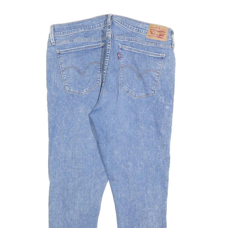 LEVI'S 710 Womens Blue Slim Skinny Denim Light W32 L26 Slim Fit Zip Jeans