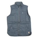 CARHARTT Womens Grey & Black Reversible Quilted Gilet Jacket M Polyester Zip