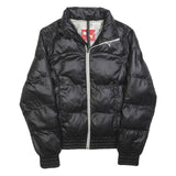 PUMA Womens Black Jacket UK 8 Polyester Blend Classic Zip Puffer Sportswear