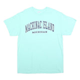 DELTA Mens Blue Mackinac Island Michigan Graphic T-Shirt XL Short Sleeve Crew