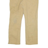 CARHARTT Mens Relaxed Trousers Beige W34 L30 Cotton Blend Zip Pockets Workwear