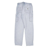 CARHARTT Womens Regular Fit Straight Leg Denim Light W26 L27 Cotton Blend Zip