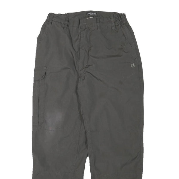 CRAGHOPPERS Mens Cotton Blend Olive Relaxed Straight Trousers W28 L28 Outdoor