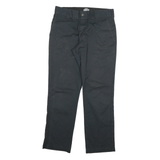 DICKIES Mens Cotton Blend Black Slim Trousers W30 L28 Casual Workwear Zip