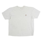 CARHARTT Mens White Pocket T-Shirt XL Short Sleeve Crew Neck Cotton Casual