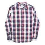 WRANGLER Mens Blue & Red Check Shirt M Cotton Blend Casual Button Down