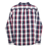 WRANGLER Mens Blue & Red Check Shirt M Cotton Blend Casual Button Down