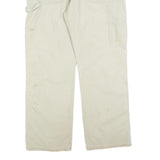 DICKIES Mens Cotton Blend Beige Relaxed Straight Trousers W34 L30 Workwear Zip
