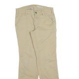 CARHARTT Womens Cotton Blend Beige Regular Fit Straight Leg Trousers W30 L32