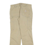 CARHARTT Womens Cotton Blend Beige Regular Fit Straight Leg Trousers W30 L32