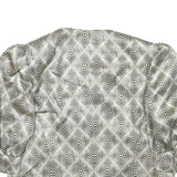 Womens Black & Cream Patterned Button Closure Polyester Blend Jacket S