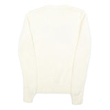 POLO RALPH LAUREN Womens Cream USA Flag Pattern Jumper Crew Neck Basic Knit XS