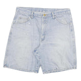 WRANGLER Womens Light Blue Casual Denim Shorts 2XL W36 Classic Fit Cotton Blend