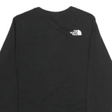 THE NORTH FACE Womens Black Sweatshirt Crew Neck S Logo Printed Cotton Pullover