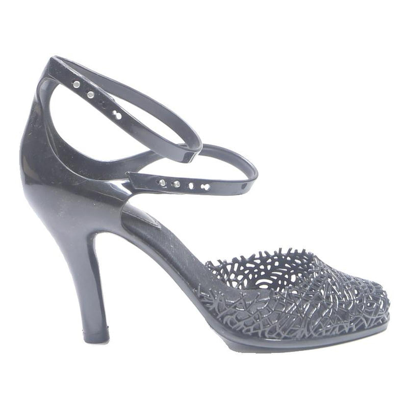 MELISSA Womens Black Strappy Heels Synthetic UK 6.5 Elegant Summer Footwear